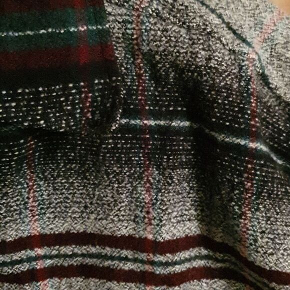 Vtg Mens Workwear Plaid Burnout Shacket sz 2XL - Picture 3 of 4